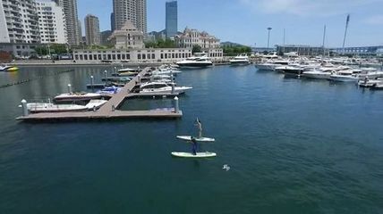 大连星海湾游艇港政达水上乐园-水上站立式桨板体验线路推荐【携程玩乐】